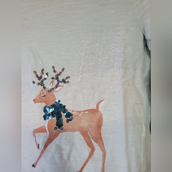 Sparkle and Shine SO reindeer tress shirt top 8 girls - Picture 5 of 7
